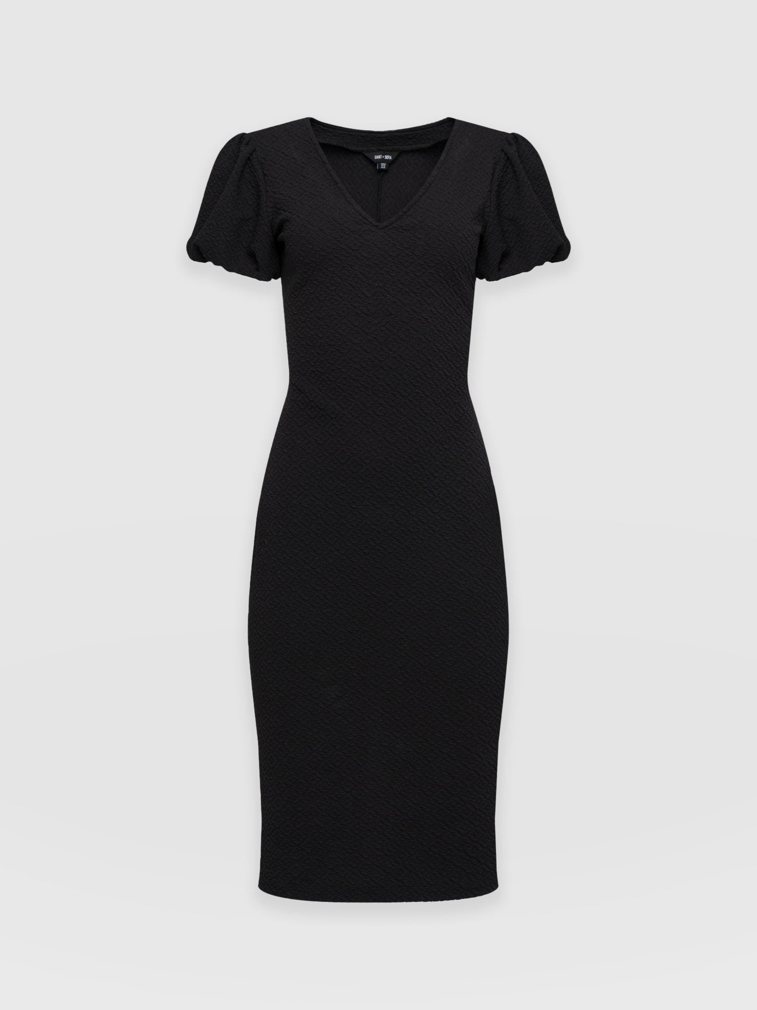 Cavendish Dress Puff Sleeve Black Diamond - Women's Dresses | Saint + Sofia® EU